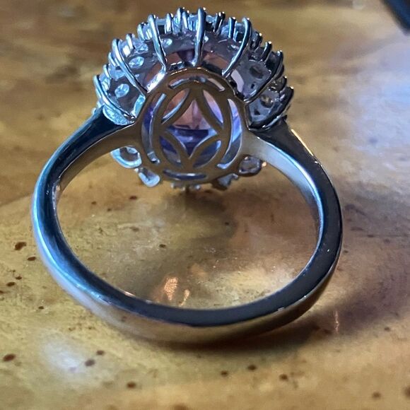 Moroccan Amethyst Red Garnet Sterling Silver Ring Size 7 - Picture 5 of 9